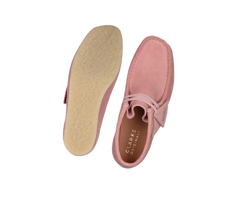 Femme Wallabee Clarks Originale Daim Rose - france YFQ-97235065