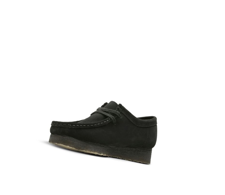 Femme Wallabee Clarks Originale Daim Noir - france PFT-96375121